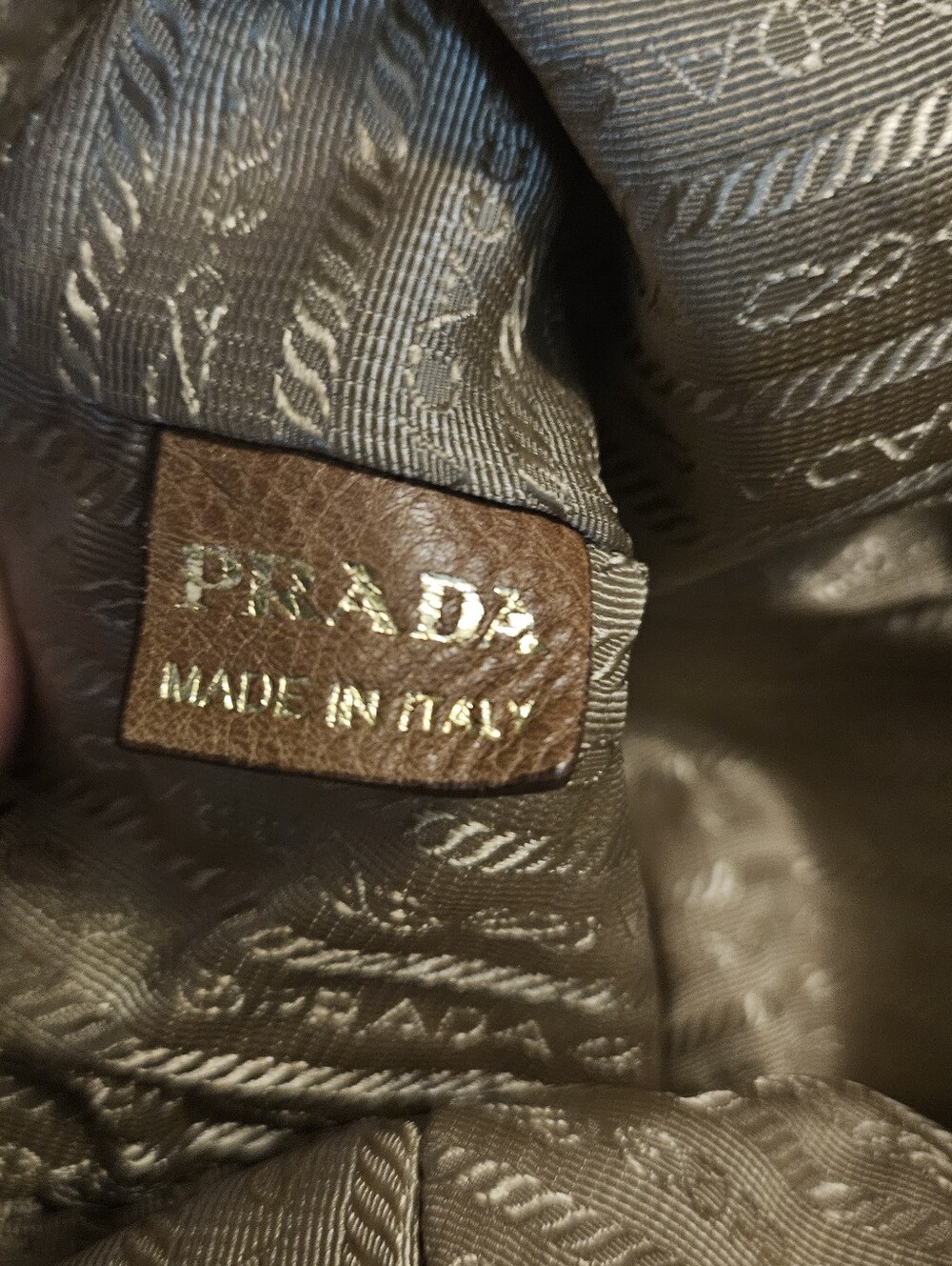 PradaLogo Jacquard Shoulder Bag - Picture 4 of 14